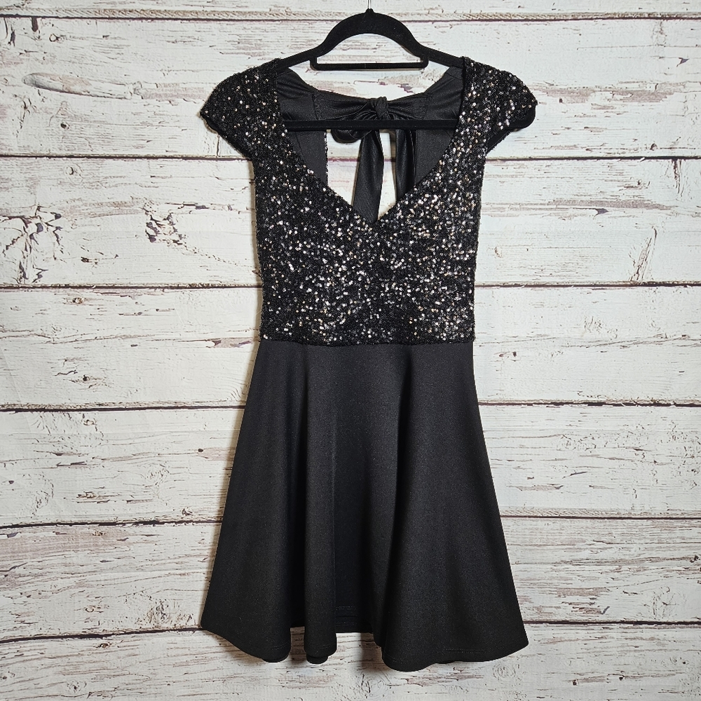 ASOS sequin flare dress